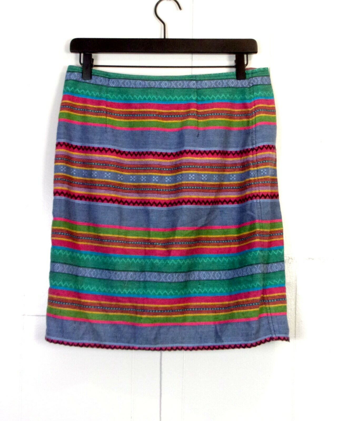 vtg 90s Liz Claiborne LizWear Colorful Woven Cotton Wrap Skirt Southwest sz S - Fresh Stock Dated October 2025