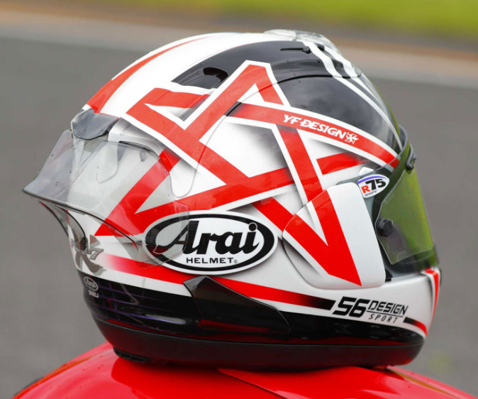Arai RX-7X Racing Spoiler Wihite/Black/Glass White,Black/Flat Black/Light Smoke - Fresh Stock Dated October 2025