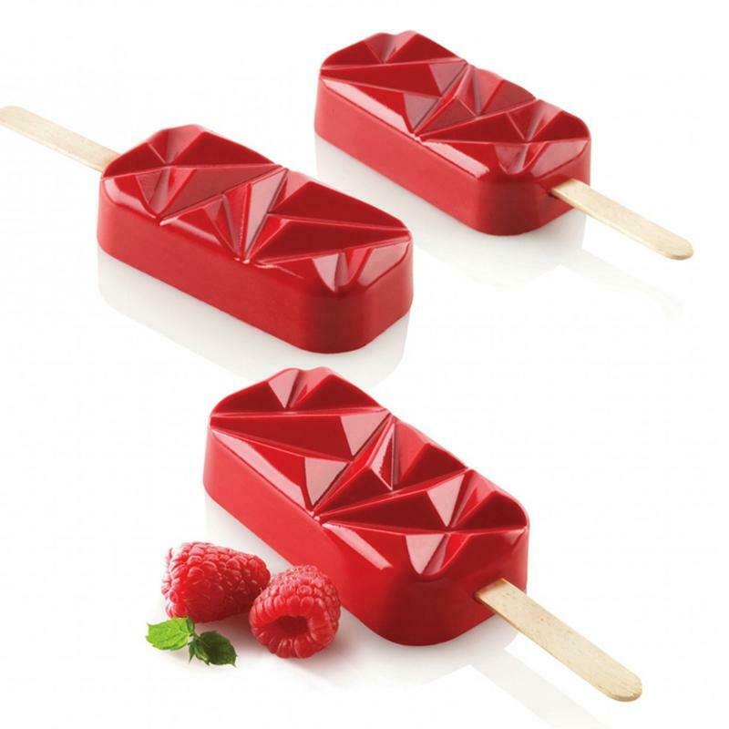 4 Cells Popsicle Tray Silicone Mold DIY Ice Cream Mould Pan Summer Party Tools - Fresh Stock Dated October 2025