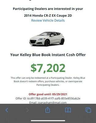 2014 Honda CR-Z EX - Fresh Stock Dated October 2025