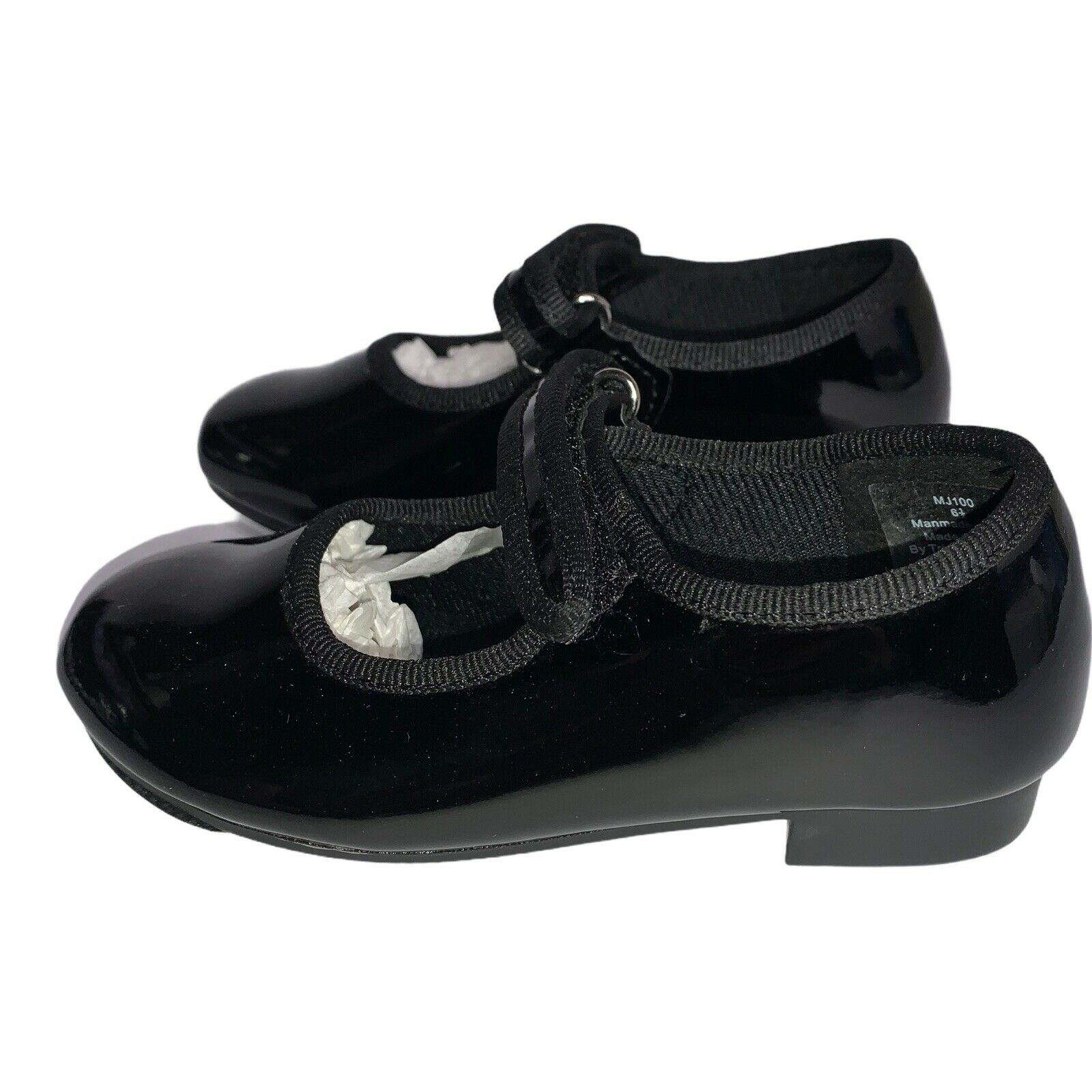 Mary Jane Girls Size 6.5 Black Patent Tap Shoes - Fresh Stock Dated October 2025