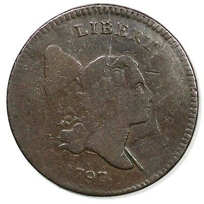 1797 C-1 R-2 1 Above 1 Liberty Cap Half Cent Coin 1/2c - Fresh Stock Dated October 2025
