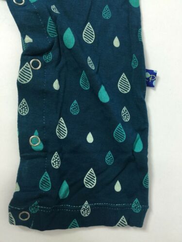 KicKee Pants Baby Boys' Print Polo Romper in Peacock Rain Drops Size 3-6 Months - Fresh Stock Dated October 2025