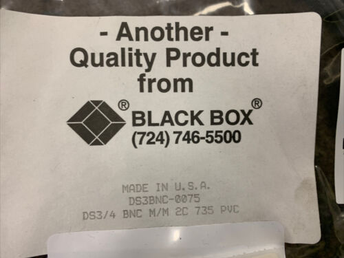 4 50ft 75 Ohm Blackbox DS3 Coax Cable BNC - Fresh Stock Dated October 2025