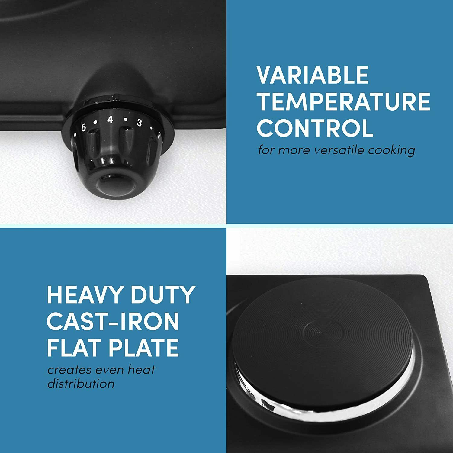 Portable Single Electric Burner Hot Plate Stove Dorm RV Travel Cook Countertop - Fresh Stock Dated October 2025
