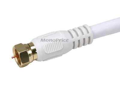Monoprice 25ft RG6 (18AWG) 75Ohm, Quad Shield, CL2 Coaxial Cable - White - Fresh Stock Dated October 2025