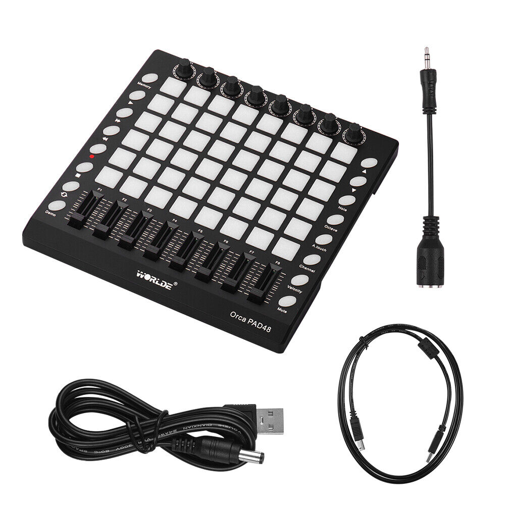 MIDI Drum Pad Controller 48 RGB Backlit Pads 8 Knobs 16 Buttons 8 Sliders H5N2 - Fresh Stock Dated October 2025