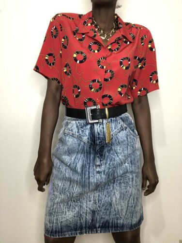 Vintage Acid Wash High Waist Denim Skirt 29” Waist - Fresh Stock Dated October 2025