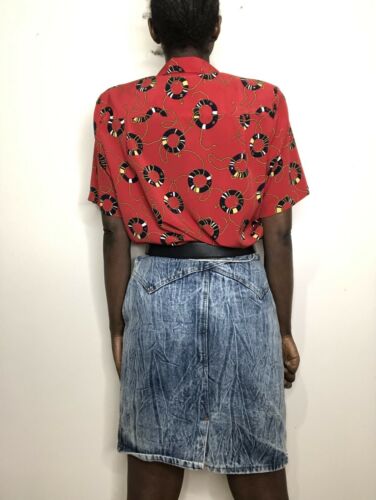 Vintage Acid Wash High Waist Denim Skirt 29” Waist - Fresh Stock Dated October 2025