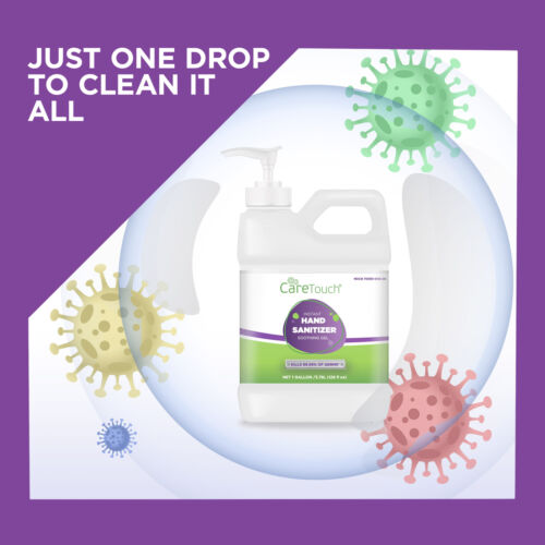 Care Touch Instant Hand Sanitizer Gel with Vitamin E and Aloe Vera, 1 Gallon - Fresh Stock Dated October 2025