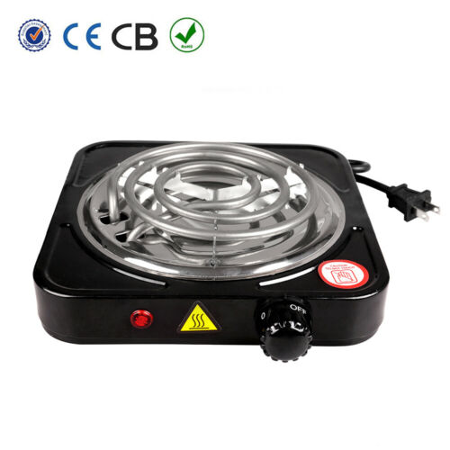 Portable 1000W Single Electric Burner Hot Plate 110V Portable Stove Stainless - Fresh Stock Dated October 2025