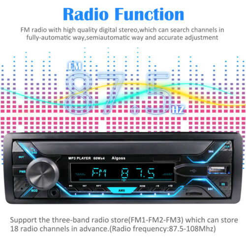 Bluetooth Car Stereo Audio In-Dash FM Aux Input Receiver SD USB MP3 Radio Player - Fresh Stock Dated October 2025