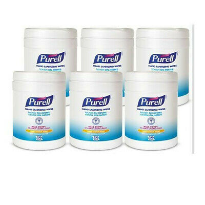 PURELL 911306CT 6-Pc. 270-Sheet 6 x 6-3/4 Sanitizing Hand Wipes - White New - Fresh Stock Dated October 2025