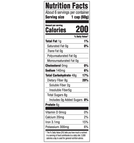 Uncle Sam Skinner's Raisin Bran Cereal, High Fiber, Whole Grain, Non-GMO Project - Fresh Stock Dated October 2025