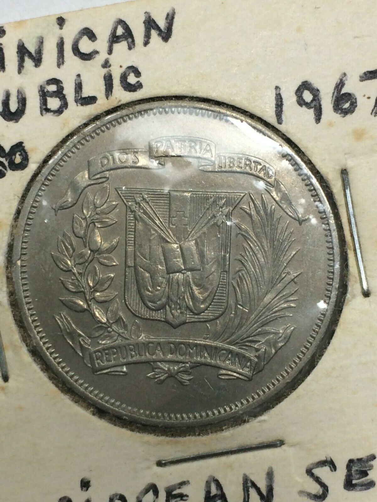 1967 Dominican Republic 1/2 Peso 12 1/2 Gramos Coin - Fresh Stock Dated October 2025
