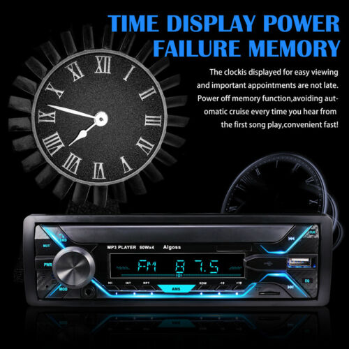 Bluetooth Car Stereo Audio In-Dash FM Aux Input Receiver SD USB MP3 Radio Player - Fresh Stock Dated October 2025