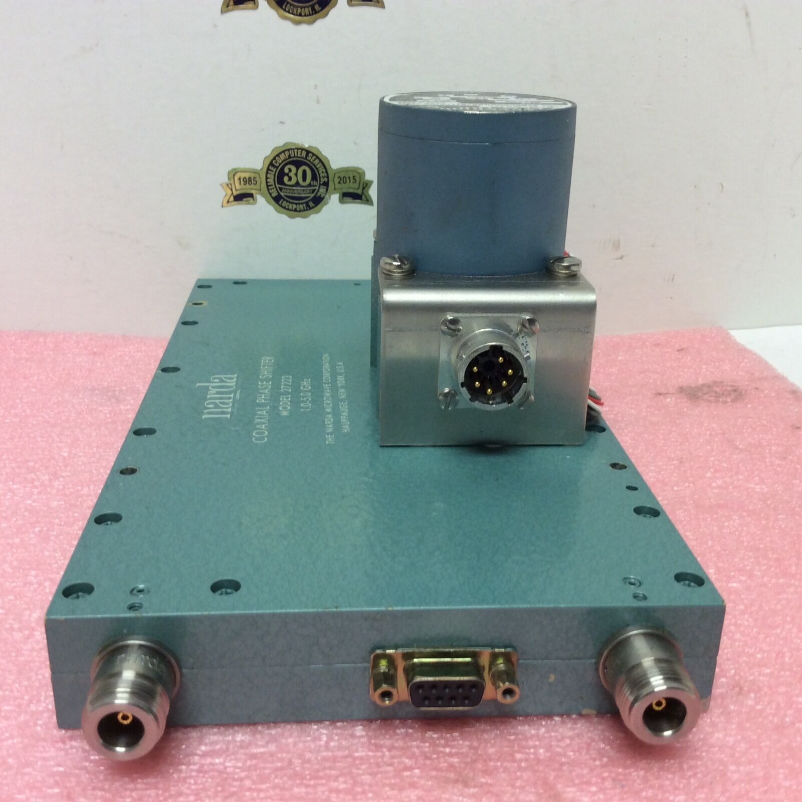 Narda Coaxial Phase Shifter model 27223 1.0 - 5.0 GHz Lockheed Martin Microwave - Fresh Stock Dated October 2025
