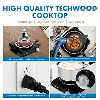1100W Portable Electric Coil Hot Plate Single Burner for Cooking, Countertop - Fresh Stock Dated October 2025