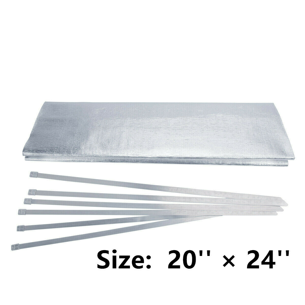 Aluminized Heat Shield Thermal Barrier Adhesive Backed Heat Sleeve 20'' × 24'' - Fresh Stock Dated October 2025