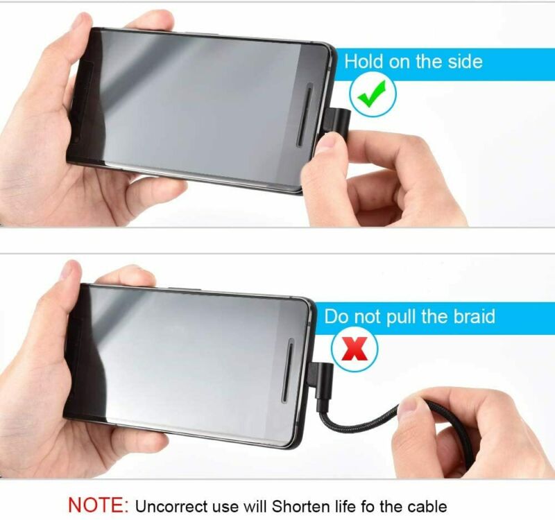 [3 Pack] aceyoon 1ft USB C 90 Degree Cable Braided Right Angle USB C 30cm L Type - Fresh Stock Dated October 2025