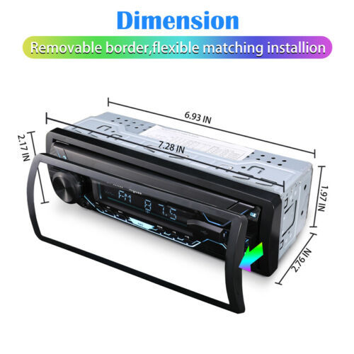 Bluetooth Car Stereo Audio In-Dash FM Aux Input Receiver SD USB MP3 Radio Player - Fresh Stock Dated October 2025