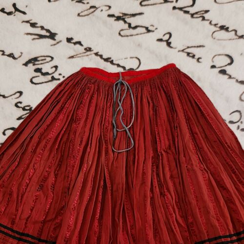 Incredible antique deep red Edwardian 1908 skirt! - Fresh Stock Dated October 2025