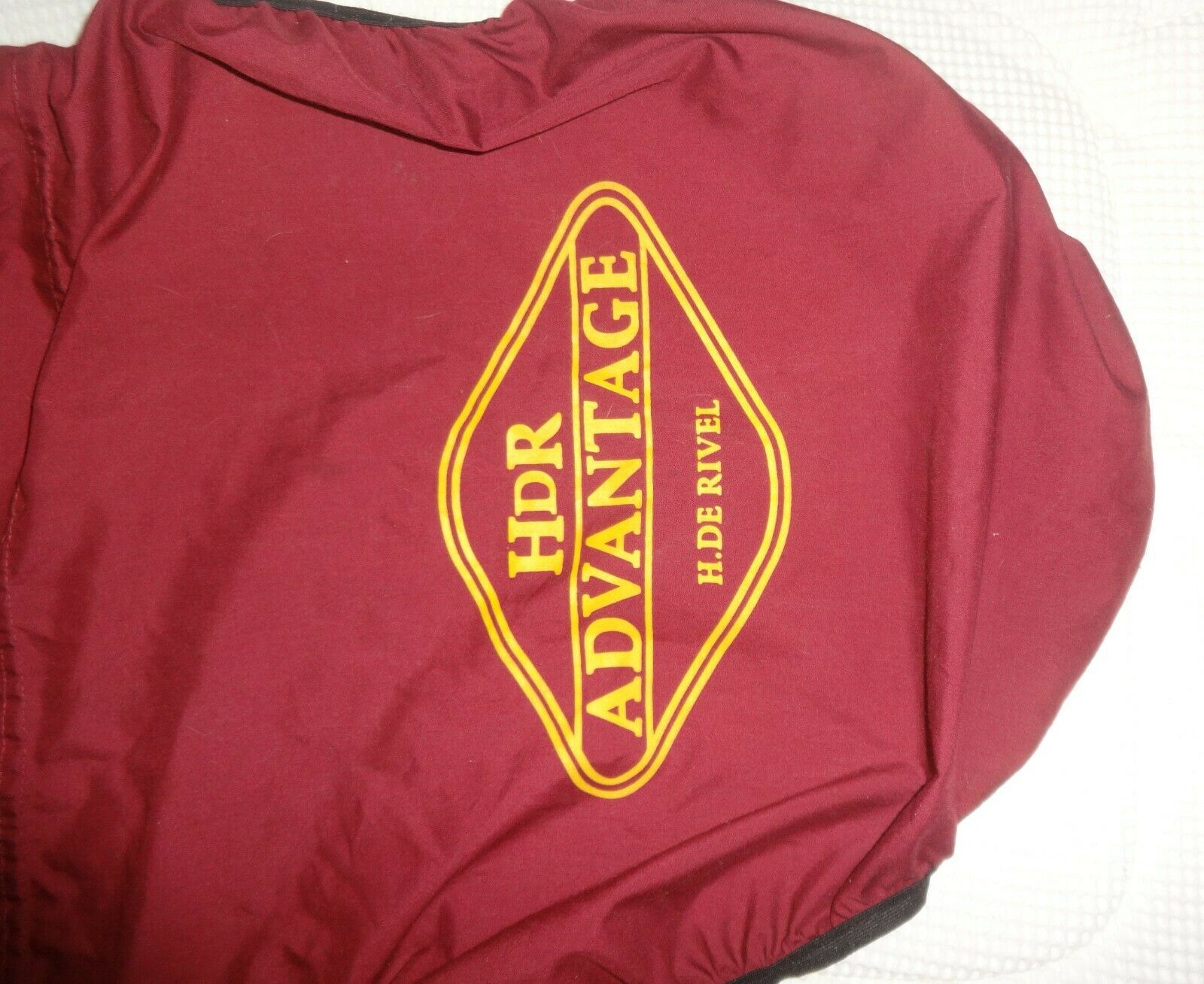 HENRI DE RIVEL (HDR) English Saddle Cover - Red, Gold Logo, Black Trim - NICE! - Fresh Stock Dated October 2025