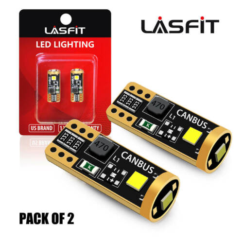 2x LED Parking Light Bulbs T10 192 168 2825 Super Bright Cool White 6000K Canbus - Fresh Stock Dated October 2025