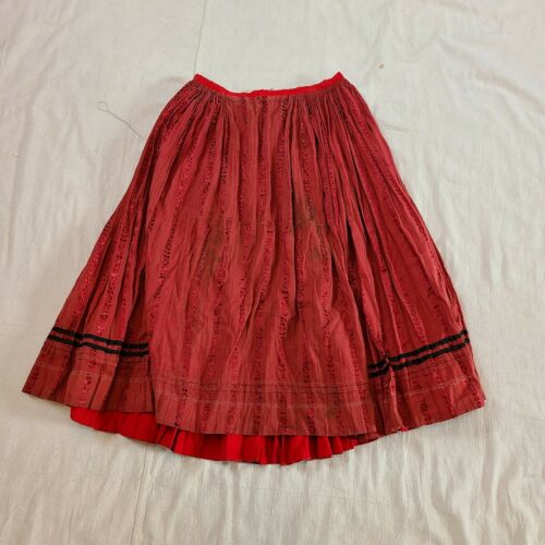 Incredible antique deep red Edwardian 1908 skirt! - Fresh Stock Dated October 2025