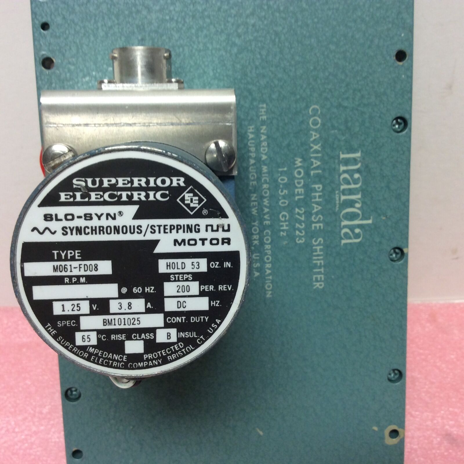 Narda Coaxial Phase Shifter model 27223 1.0 - 5.0 GHz Lockheed Martin Microwave - Fresh Stock Dated October 2025
