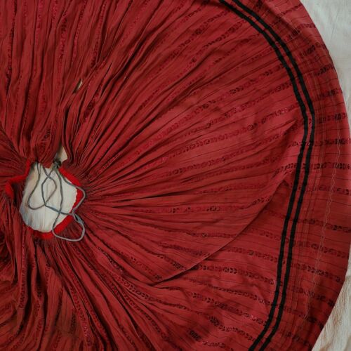 Incredible antique deep red Edwardian 1908 skirt! - Fresh Stock Dated October 2025