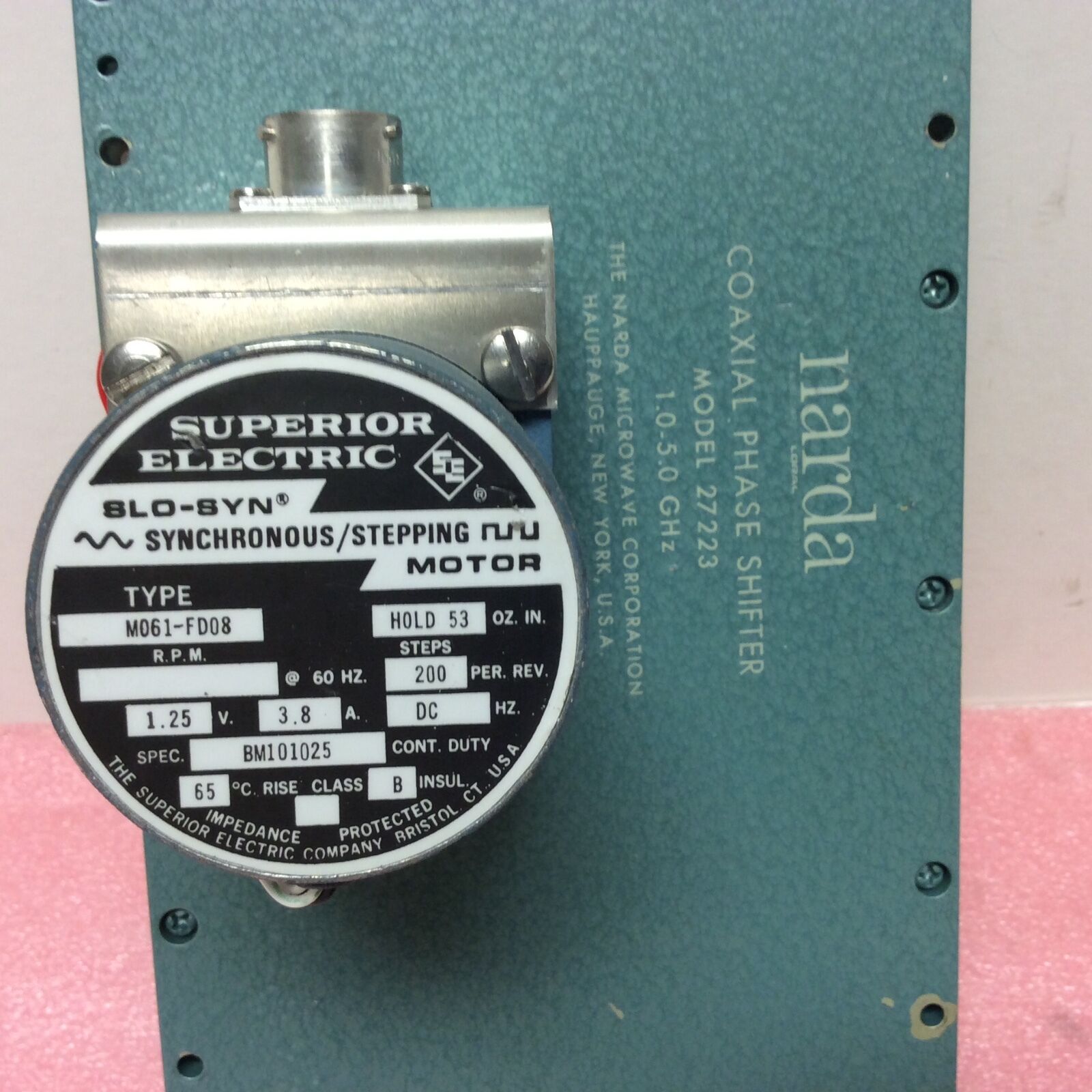 Narda Coaxial Phase Shifter model 27223 1.0 - 5.0 GHz Lockheed Martin Microwave - Fresh Stock Dated October 2025