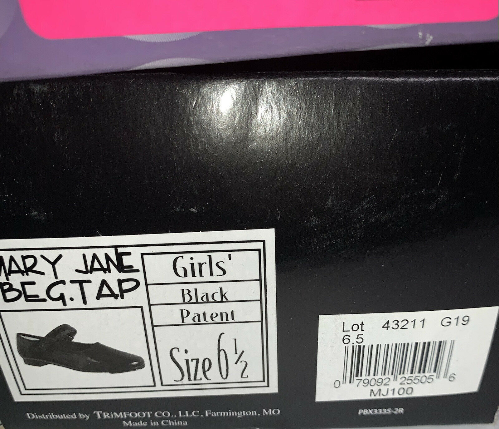 Mary Jane Girls Size 6.5 Black Patent Tap Shoes - Fresh Stock Dated October 2025
