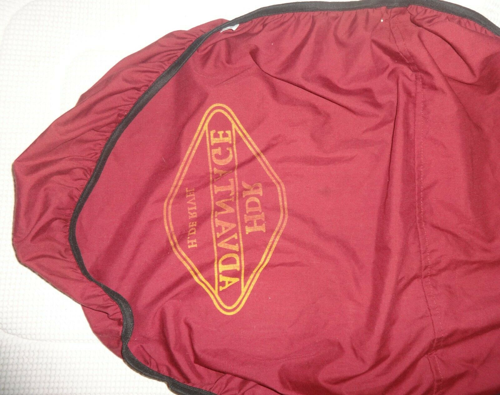 HENRI DE RIVEL (HDR) English Saddle Cover - Red, Gold Logo, Black Trim - NICE! - Fresh Stock Dated October 2025