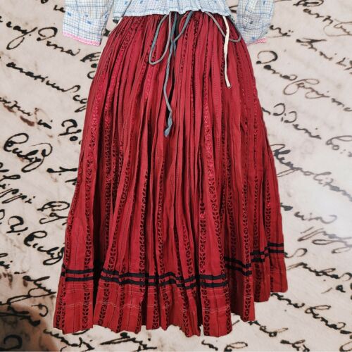 Incredible antique deep red Edwardian 1908 skirt! - Fresh Stock Dated October 2025