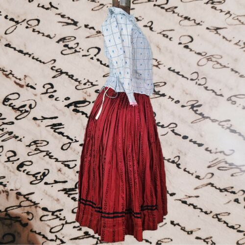 Incredible antique deep red Edwardian 1908 skirt! - Fresh Stock Dated October 2025