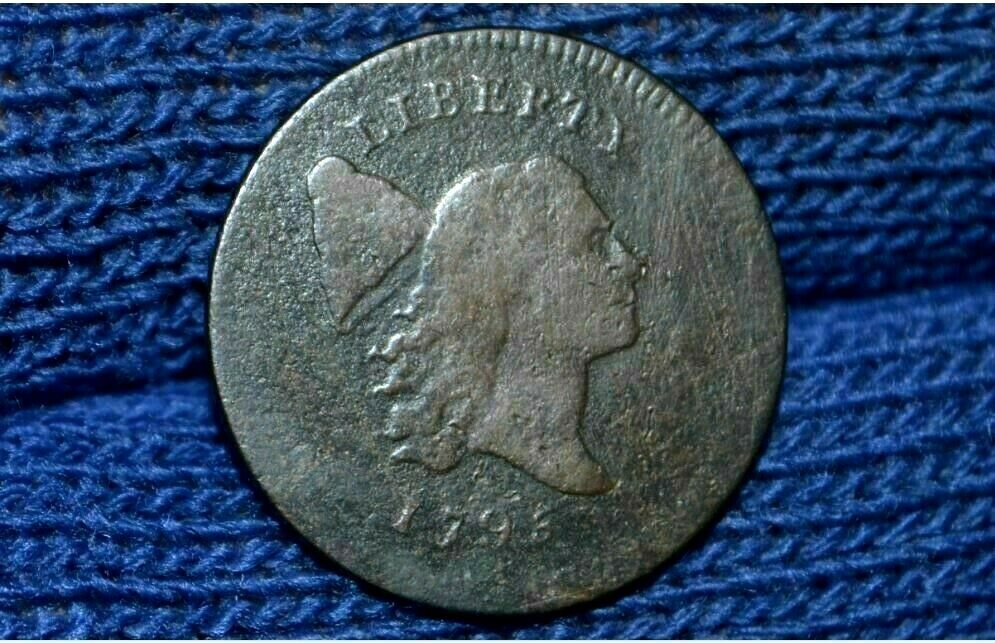 1795 HALF CENT *No Pole* C-5a * Thin Planchet ** VF Details **Off-Center Reverse - Fresh Stock Dated October 2025