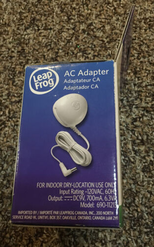 LeapFrog 9V AC Adapter Works With LeapPad Leapster Explorer Leapster New In Box - Fresh Stock Dated October 2025