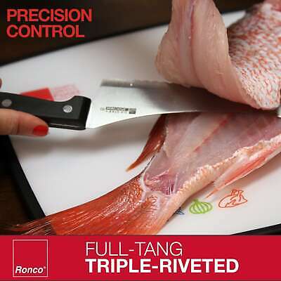 Ronco 20 Piece Knife Set, Full-Tang Handle, Professional Kitchen Knife Set - Fresh Stock Dated October 2025