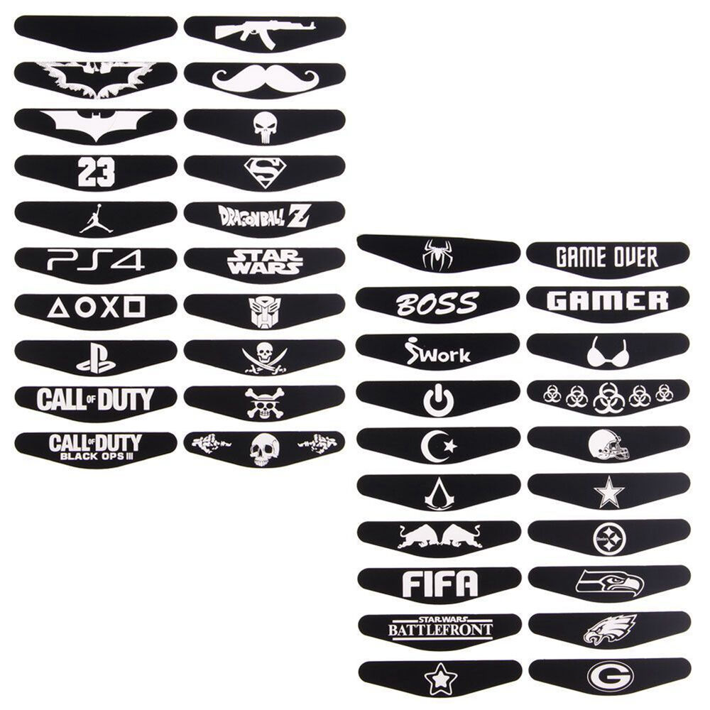 40PCS LED Light Bar Cover Decal Skin Sticker for PlayStation 4 PS4 Controller - Fresh Stock Dated October 2025