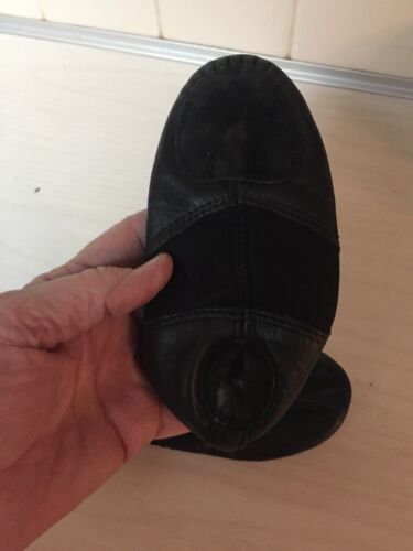 Revolution dancewear Toddler Ballet Shoes black leather girls 13 M - Fresh Stock Dated October 2025