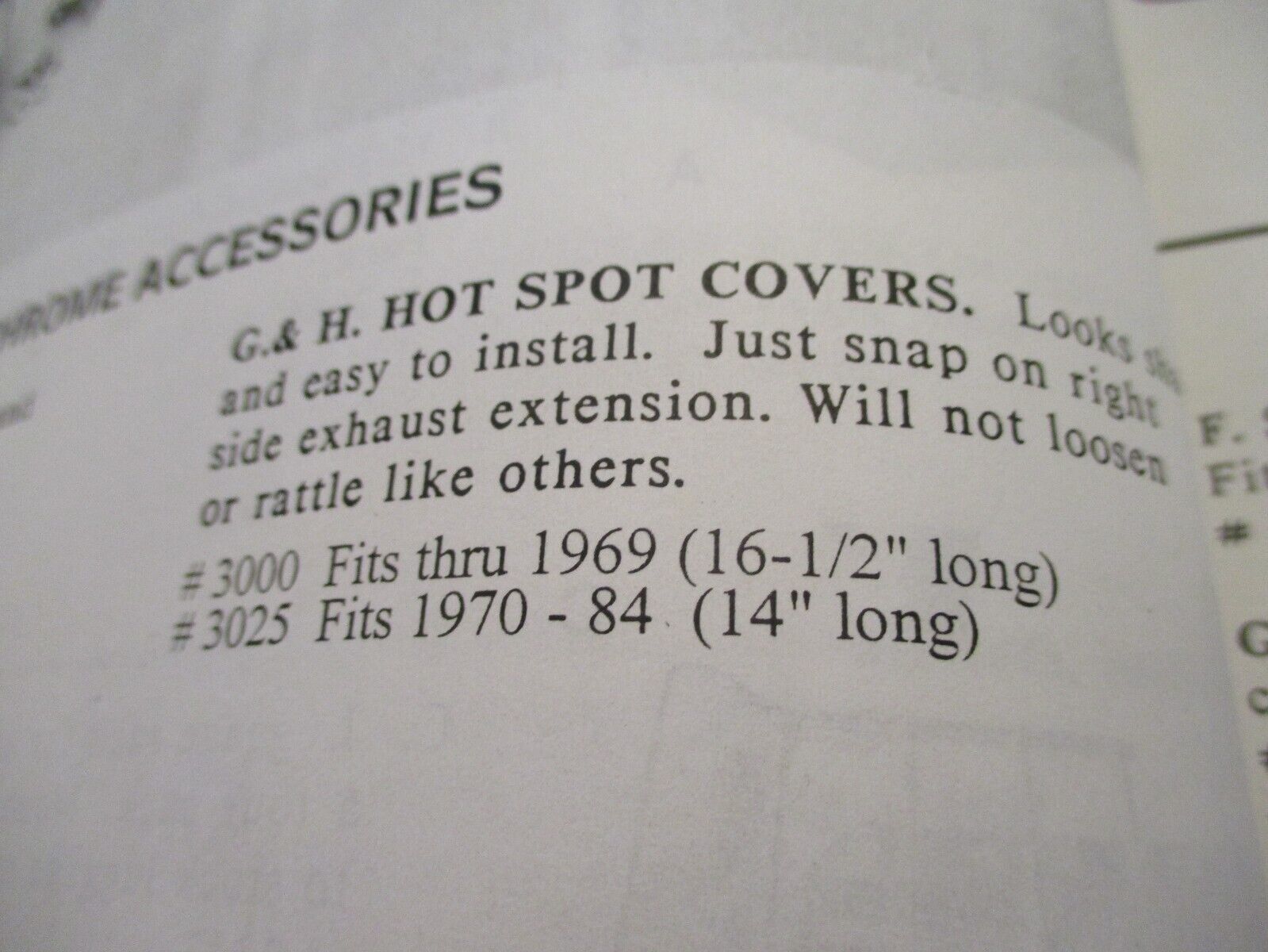 AMFVintage Harley Davidson Hot Spot Exhaust Heat Shield Cover Shovelhead 1970-84 - Fresh Stock Dated October 2025