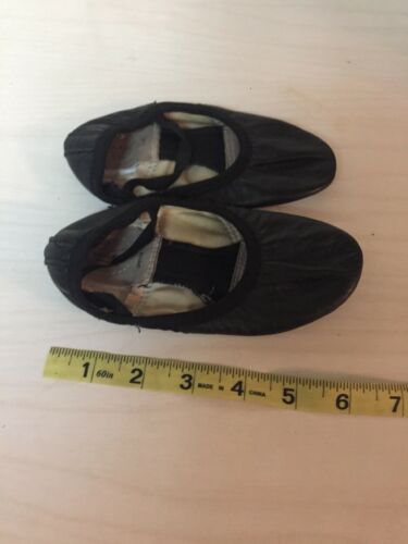 Revolution dancewear Toddler Ballet Shoes black leather girls 13 M - Fresh Stock Dated October 2025