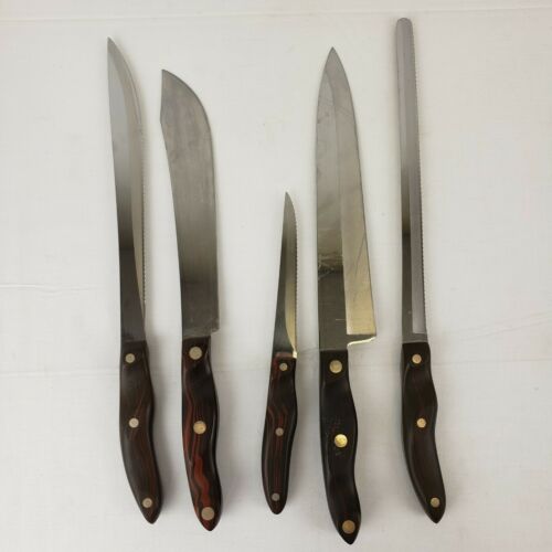 Vintage CUTCO 7 Piece Knife Set #1021 1022 1023 1024 1025 1028 Fork Wall Rack - Fresh Stock Dated October 2025