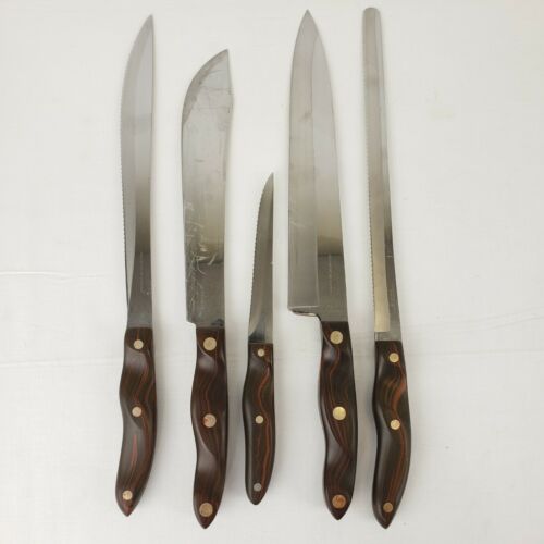 Vintage CUTCO 7 Piece Knife Set #1021 1022 1023 1024 1025 1028 Fork Wall Rack - Fresh Stock Dated October 2025