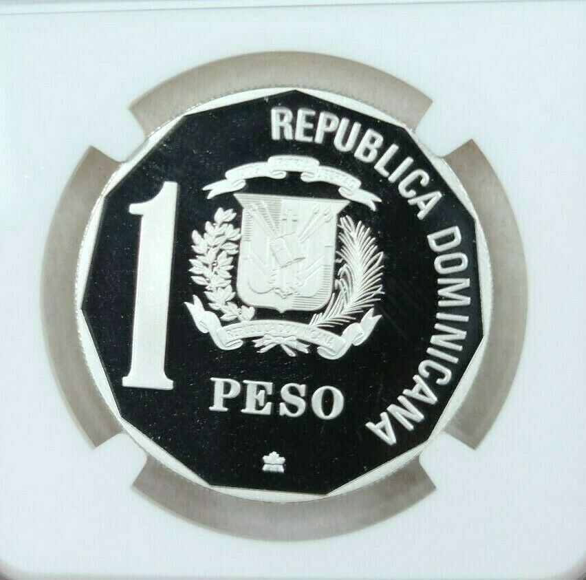 1990 DOMINICAN REPUBLIC SILVER 1 PESO DISCOVERY OF AMERICA NGC PF 69 ULTRA CAMEO - Fresh Stock Dated October 2025