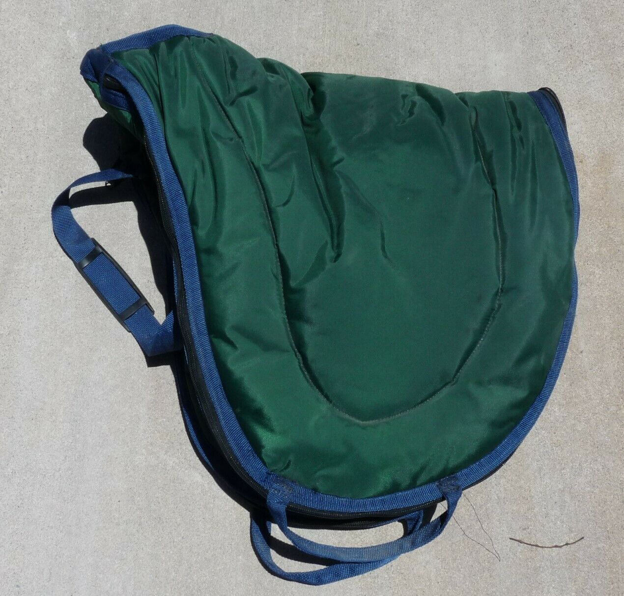 Padded English Saddle Carrier Bag Cover Handle Strap Green Blue - Fresh Stock Dated October 2025