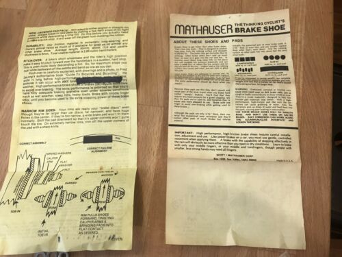 NOS 4 BMX SCOTT MATHAUSER SUPERBRAKE Threaded Post Finned Brake Pads w/extrasMG5 - Fresh Stock Dated October 2025