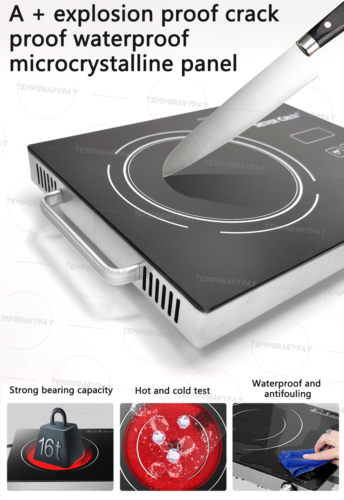 3500W Portable Induction Cooktop Countertop Single Cooker Burner Stove Hot Plate - Fresh Stock Dated October 2025