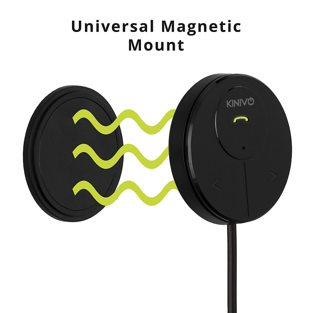 Kinivo BTC480 Bluetooth Hands-Free Car Kit Aux Input Jack 3.5 mm Magnetic Mount - Fresh Stock Dated October 2025